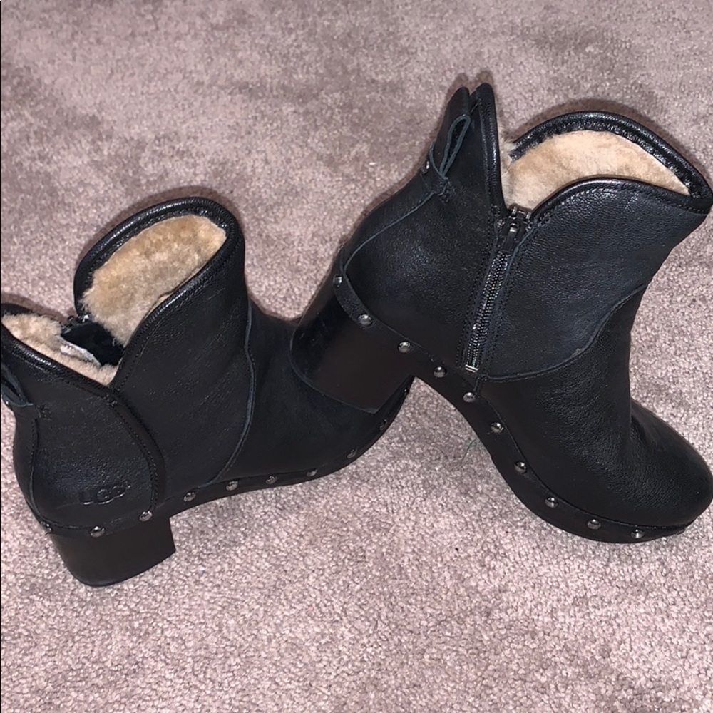 UGG Black studded boots practically new